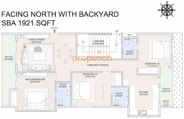 Atco La Vivant - 3 BHK Floor Plan