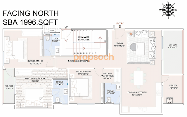 Atco La Vivant - 3 BHK Floor Plan