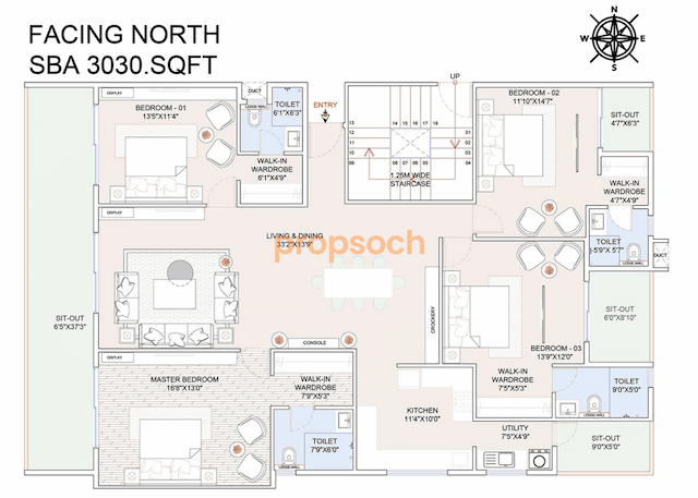Atco La Vivant - 4 BHK Floor Plan