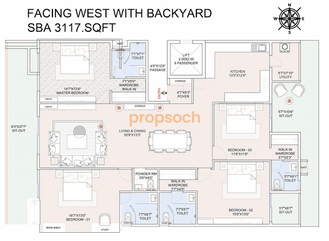 Atco La Vivant - 4 BHK Floor Plan