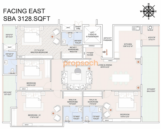 Atco La Vivant - 4 BHK Floor Plan