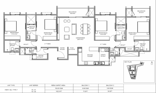 Birla Evara - 4BHK Floor Plan