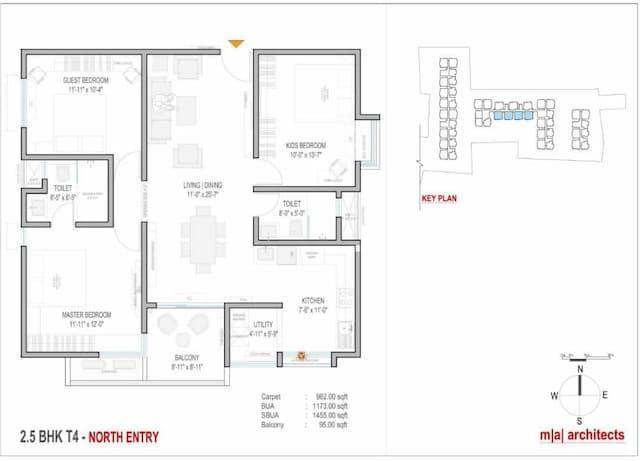 Mahendra Aarya - 2.5 BHK Floor Plan