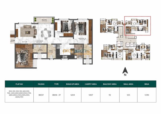 Mana Dale - 3BHK Floor Plan