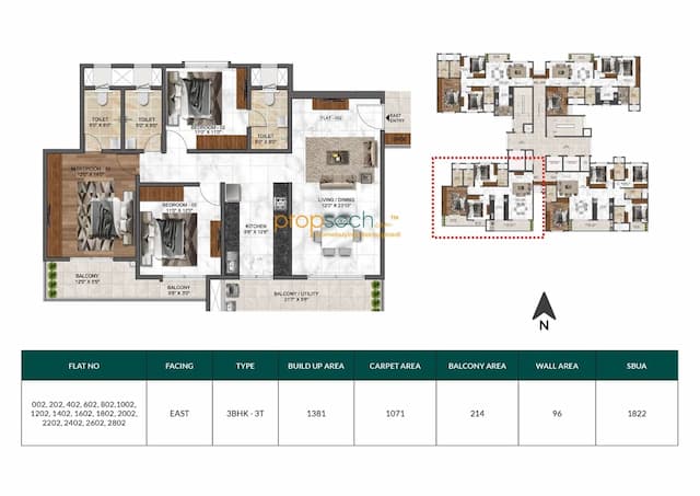 Mana Dale - 3BHK Floor Plan