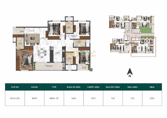 Mana Dale - 4BHK Floor Plan