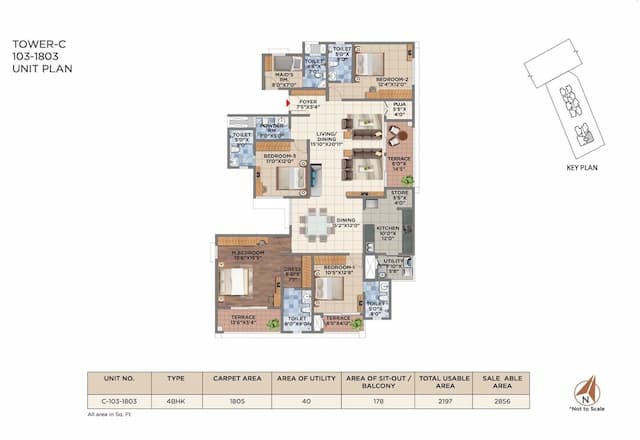 Pride Euphora - 4 BHK Floor Plan