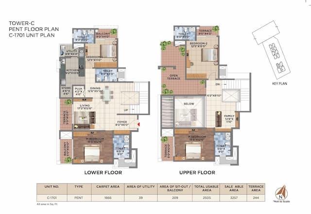 Pride Euphora - 4 BHK Floor Plan