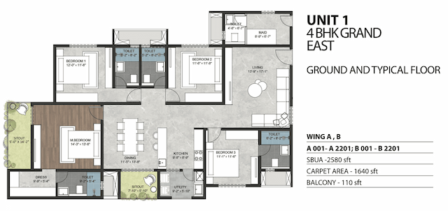 Sumadhura Sarang - 4 BHK Floor Plan