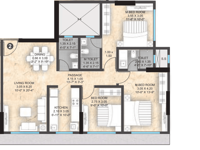 3 BHK (854 sq.ft.).png