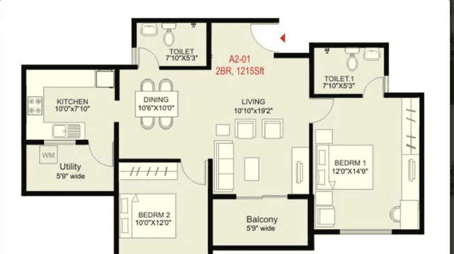 floor plan 1215sqft.PNG