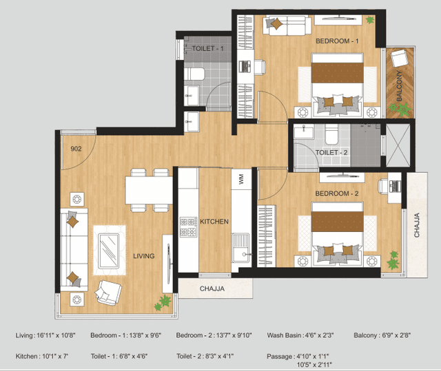 2 BHK (677 sq.ft.).PNG