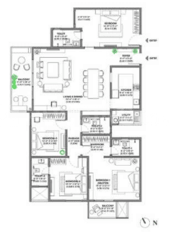Assetz MARQ - 4 BHK Floor Plan