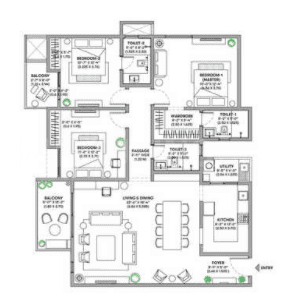 Assetz MARQ - 4 BHK Floor Plan