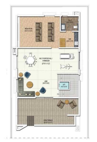 DSR Elixir - 4 BHK Floor Plan