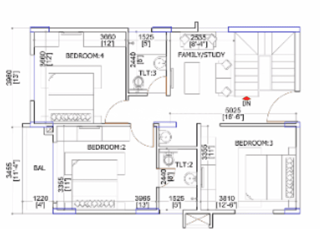 Elegant Tranquility - 4 BHK Floor Plan