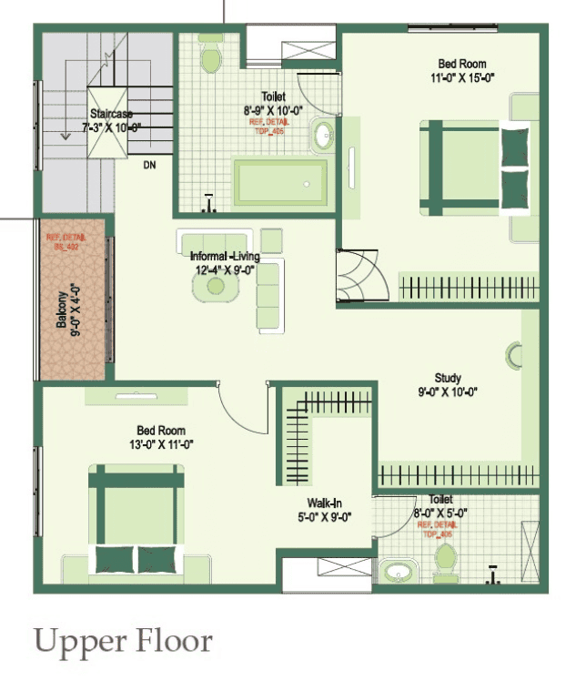 Greennesto Primus - 3 BHK Floor Plan