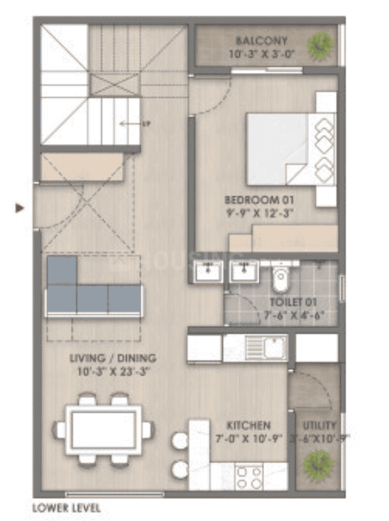 Ma Sarada Upavan Phase II - 3 BHK Floor Plan