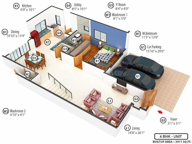 NVT Stopping By The Woods - 4 BHK Floor Plan
