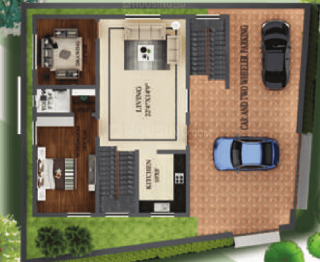 Oblong Breeze - 4 BHK Floor Plan