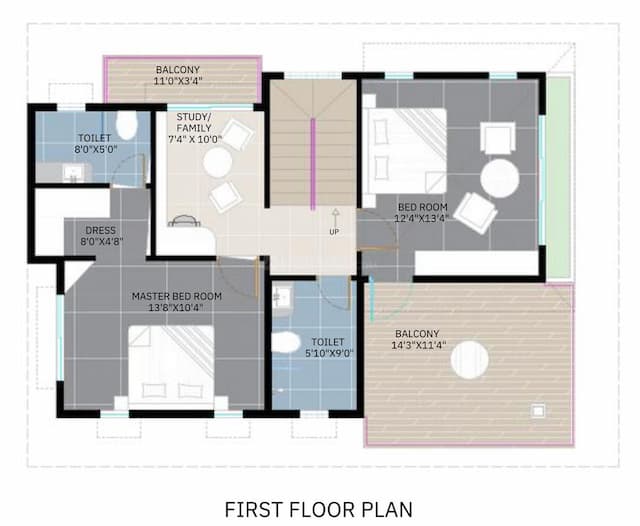 Palm Paradise - 3 BHK Floor Plan