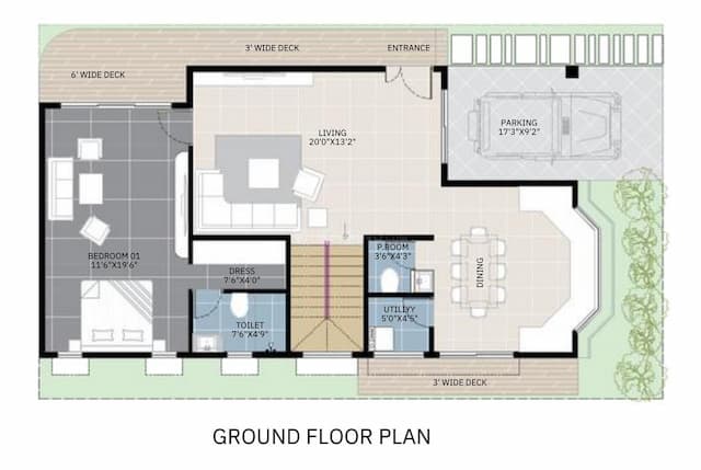 Palm Paradise - 4 BHK Floor Plan