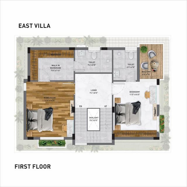 Preeti Iksa Ville - 3 BHK Floor Plan
