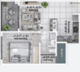 Sattva Lumina - 1 BHK Floor Plan