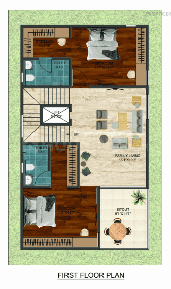 SLN Nidhi Palms - 4 BHK Floor Plan