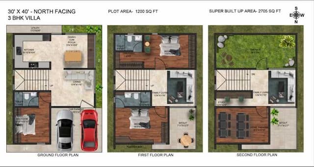 SLN Palazzo - 3 BHK Floor Plan