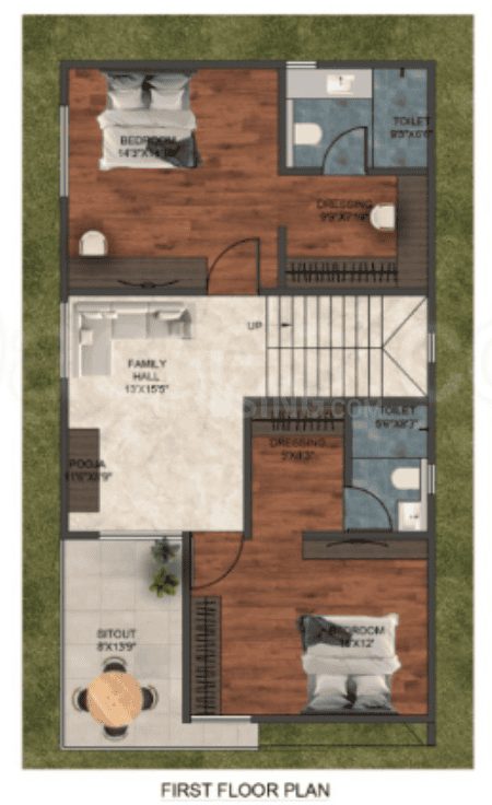 SLN Palazzo - 3.5 BHK Floor Plan