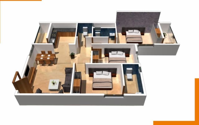 SLV Royal Grand - 3 BHK Floor Plan