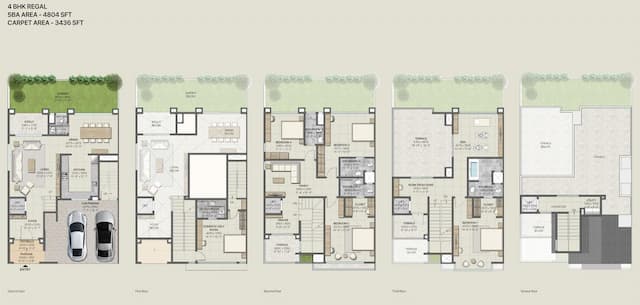 Sobha Crystal Meadows - 4 BHK Floor Plan