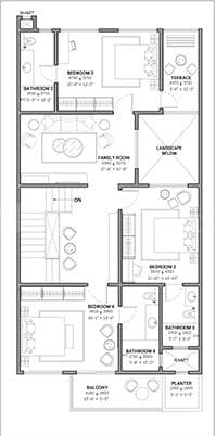 Sobha Galera - 4 BHK Floor Plan