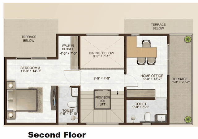 Sowparnika Life On The Green - 5 BHK Floor Plan
