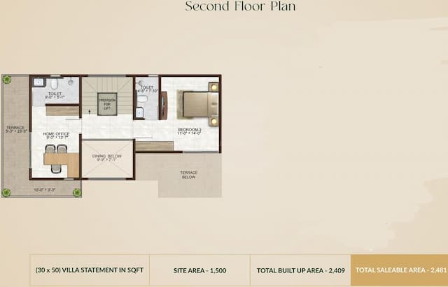 Sowparnika Life On The Green - 5 BHK Floor Plan