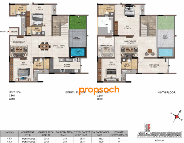 Casagrand Vivacity - 4 BHK Floor Plan