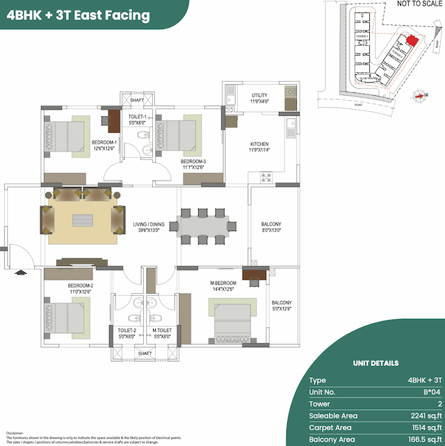 Elegant Takt - Tropical Symphony - 4 BHK Floor Plan