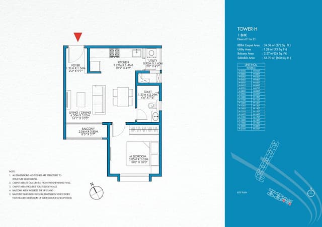 Godrej Park Retreat - 1 BHK Floor Plan