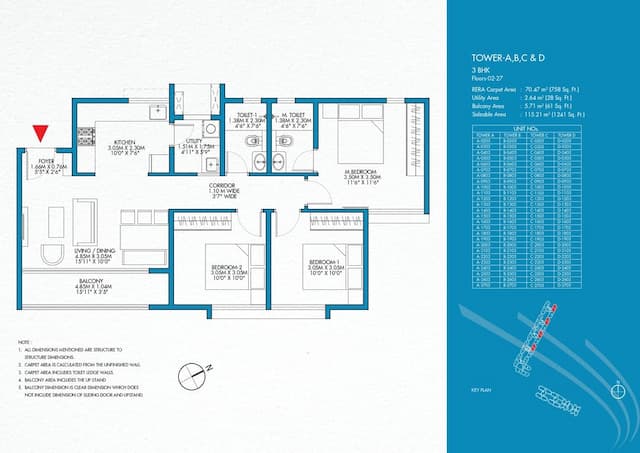 Godrej Park Retreat - 3 BHK Floor Plan