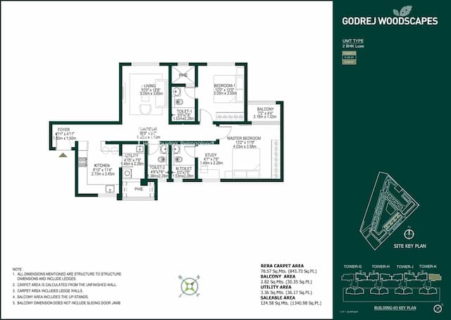 Godrej Woodscapes - 2 BHK Floor Plan