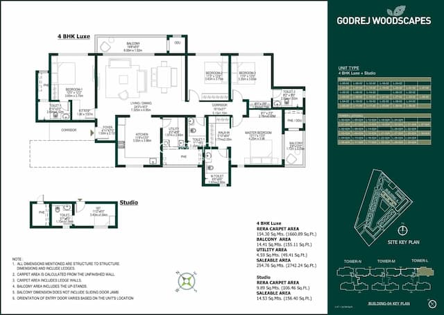 Godrej Woodscapes - 4 BHK Floor Plan