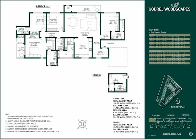 Godrej Woodscapes - 4 BHK Floor Plan