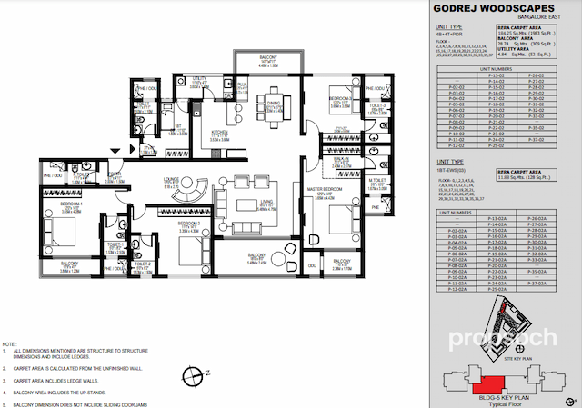 Godrej Woodscapes - 4 BHK Floor Plan