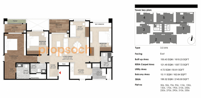 Mana Skanda The Right Life - Phase 1 - 3.5 BHK Floor Plan