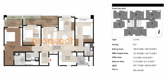 Mana Skanda The Right Life - Phase 1 - 3.5 BHK Floor Plan