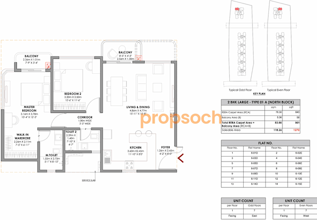 MVN Aero One Phase 3 - 2 BHK Floor Plan