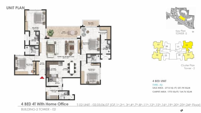 Prestige Serenity Shores - 4 BHK Floor Plan