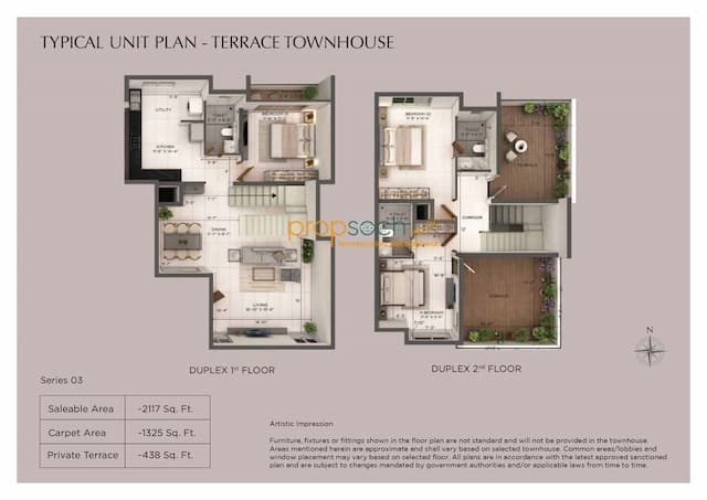 Provident Deansgate - 3 BHK Floor Plan