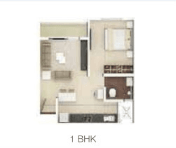 Rohan Upavan Phase 3 - 1 BHK Floor Plan